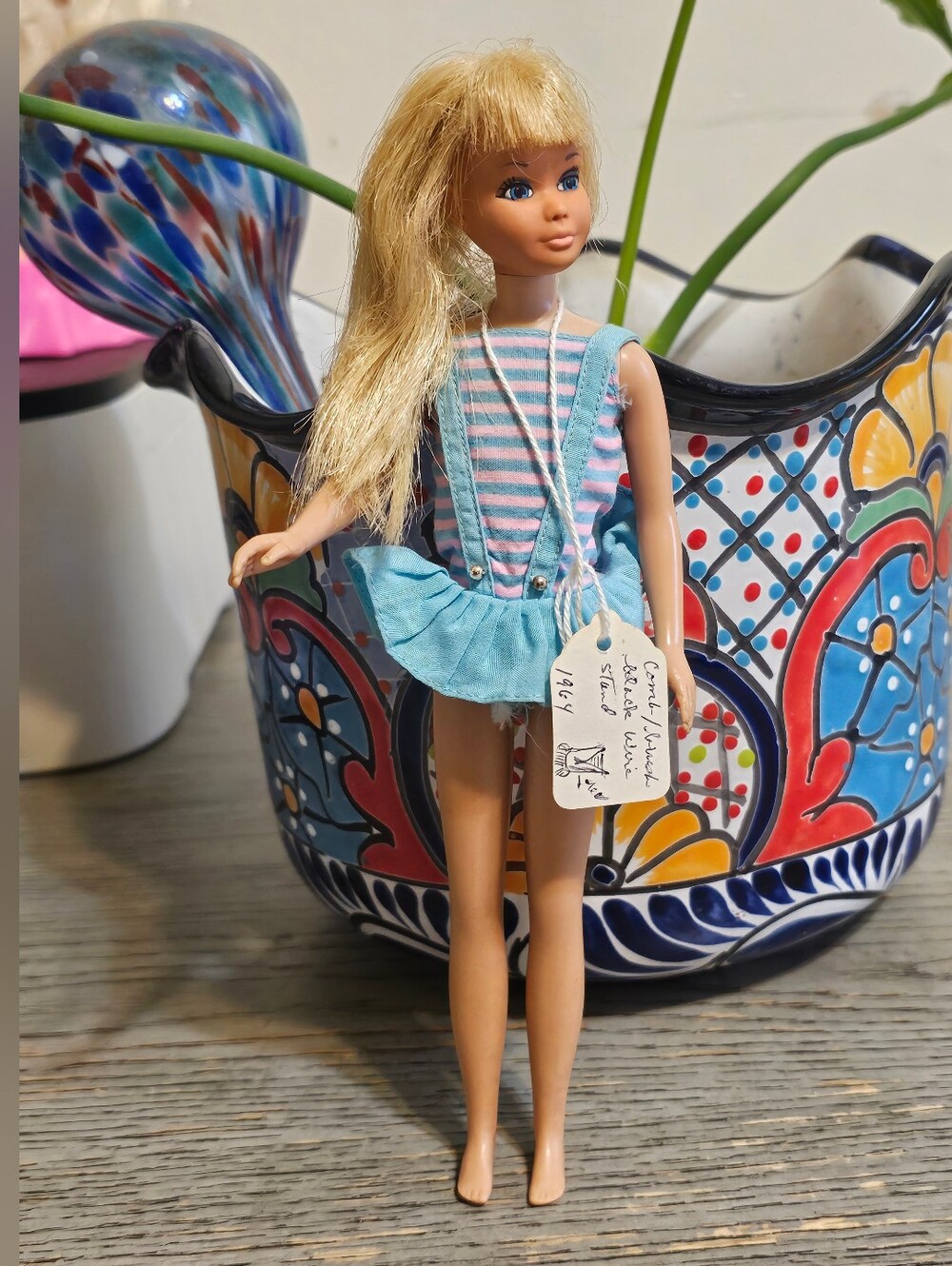 Vtg  Rare Mattel Barbie Skipper  1968  Org. TNT Bend Leg Eyelash & HTF Blond